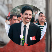 Den danske statsborger og menneskerettighedsforkæmper Abdul-Hadi Al-Khawaja har indtil videre siddet 11 år i fængsel for at deltage i fredelige protester for demokrati.