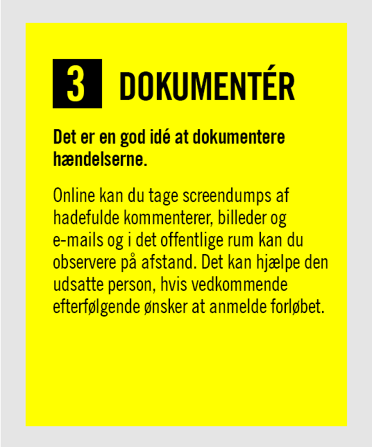 Had skader, guide til, hvad du kan gøre: Dokumentér.