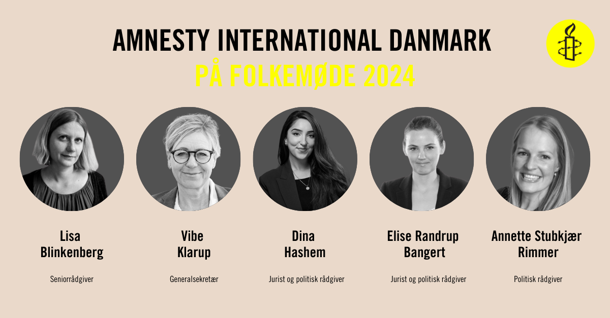 Folkemødet 2024: Her kan du møde Amnesty International