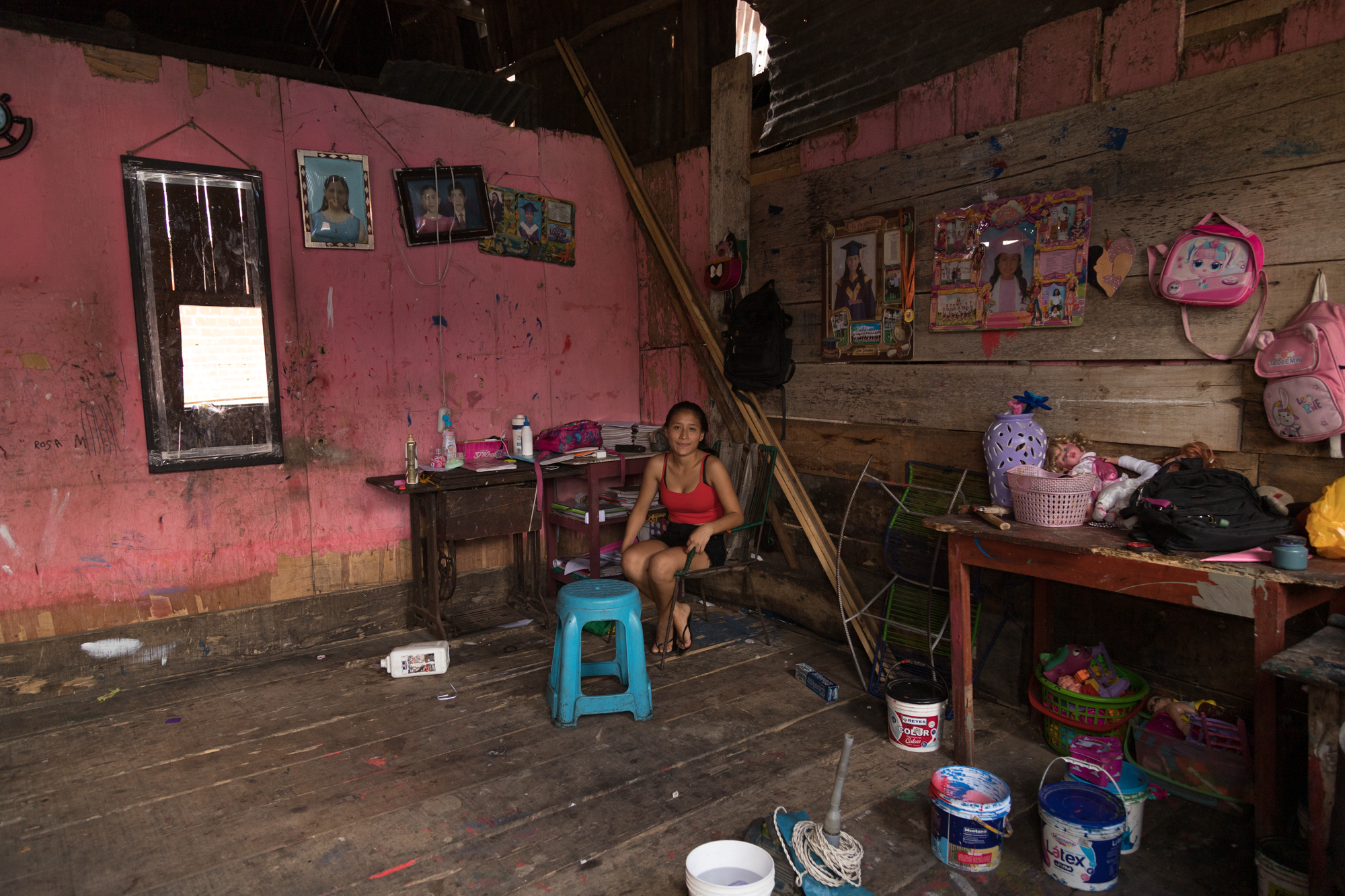 Yassira i hendes hus i slumkvarteret Belén i Iquitos.